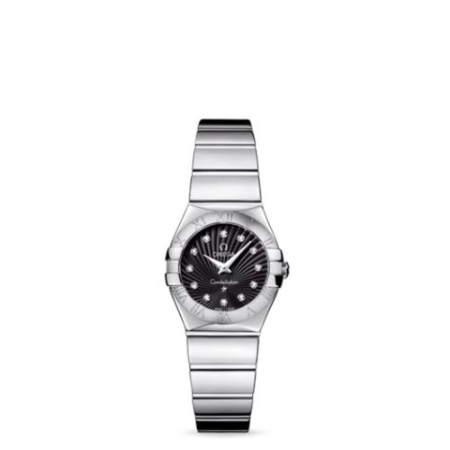Omega Constellation Quartz 24 Polished Stainless Steel / Black Supernova
